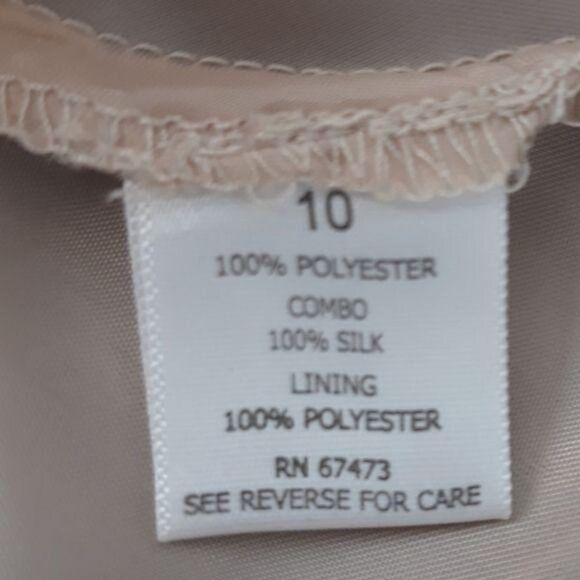 Taylor Silk & Shantung Dress Retro 60's Nautical Illusion Fit & Flare Sz 10 - Picture 3 of 10